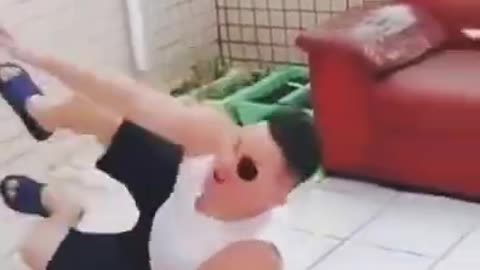 Watch As The Cutest Baby Takes Down His Father!