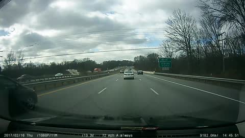 SUV Loses Control on Interstate