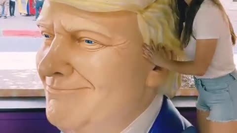 Donald Trump Wax Statue Love by All