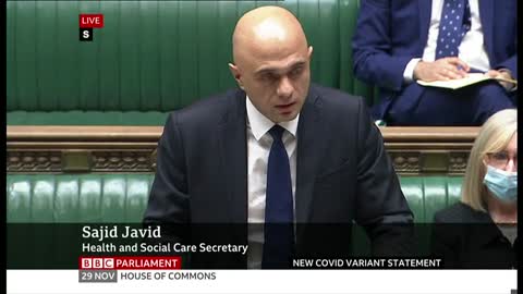 UK Health Secretary Sajid Javid: interval for booster jabs to be halved from 6 months to 3 months