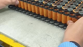 Connecting Battery Cells Into A Battery Pack Through Spot Welding.