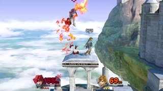 Roy vs Link on Temple (Super Smash Bros Ultimate)