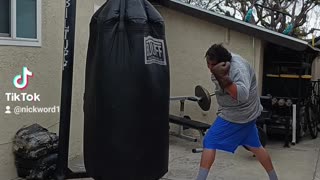 500 Pound Punching bag Workout Part 56. More Boxing Work!