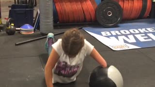 Inspiring Girl Does Push Ups