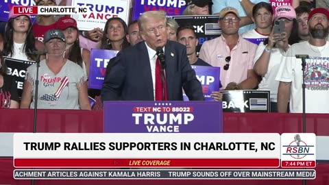 FULL SPEECH： President Trump Holds a Rally in Charlotte, North Carolina - 7⧸24⧸24