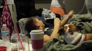 Mom Pranks Sleeping Son By Dropping Snowball On His Face