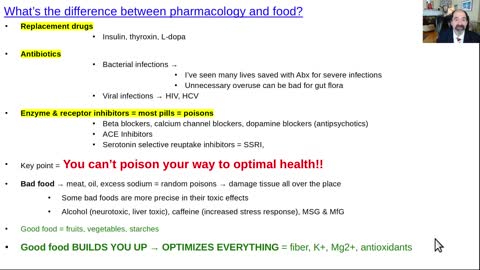 What's the difference between pharmacology and food?
