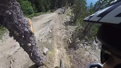 POV footage of amazing mountain bike trail