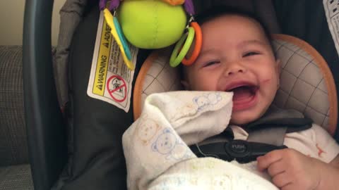 Baby finds rap song absolutely hysterical