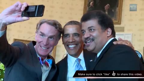 Birds Of A Feather: Obama, Neil deGrasse Tyson & Bill Nye Take A Selfie