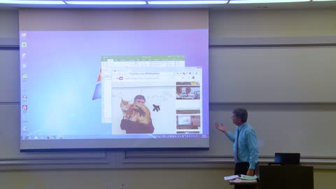Math Professor accidentally writes on Projector Screen