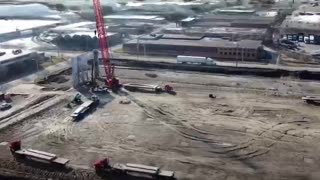 Luma AI Gaussian Splat Drone Video of construction precast setting - DJI Air 2S