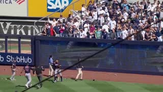 Yankees Fans Throw Beer Cans at Cleveland Outfielder