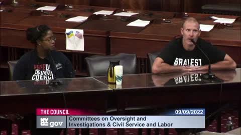 FDNY members testifying before NYC Council