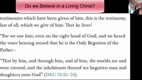 Do We Believe in the Living Christ - Even Jehovah - The Only Begotten of the Father -7-21-24