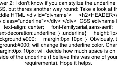 Custom underlining a tag in css