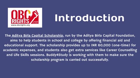 Aditya Birla Capital Scholarship for Classes 9-12 students