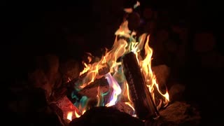 Mesmerizing colorful flames captured in slow motion