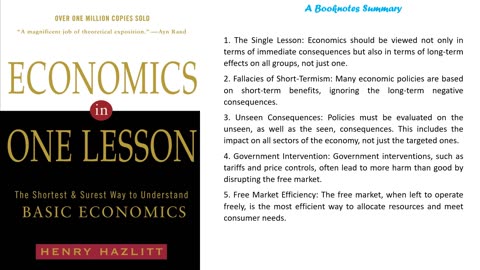 Economics in One Lesson by Henry Hazlitt