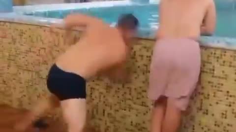 instant karma at the pool LOL