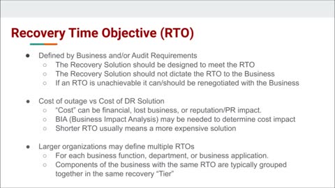 RTO and RPO Explained - why are they important concepts in Disaster Recovery