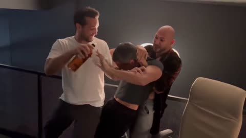 Andrew and Tristan Tate Gently Help Luke To Drink His Whiskey
