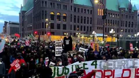 Massive Protests Outside Courtroom Of George Floyd Case