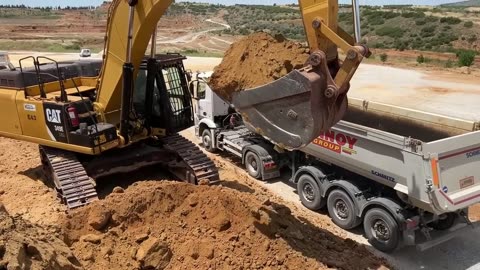 Caterpillar 349E Excavator Loading Mercedes Arocs 4145 Lorries - PaP Trucks|PART 1
