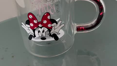 Disney Parks Minnie Mouse Clear Glass Mug #shorts