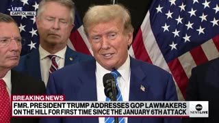 Trump delivers remarks following meeting with Republican lawmakers ABC News