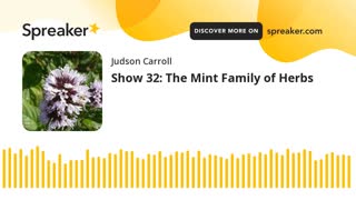Show 32: The Mint Family of Herbs (part 2 of 3)