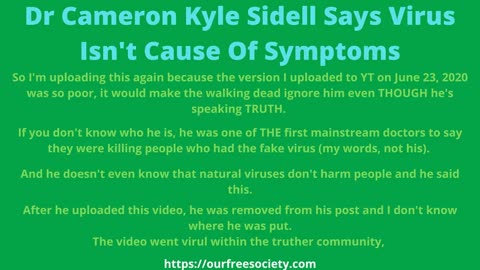 Dr Cameron Kyle-Sidell Says Virus Isnt Cause Of Symptoms