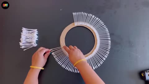DIY Wall Decor || Beautiful Wall Decorations Using Cotton Buds || Paper Crafts for Home Decoration