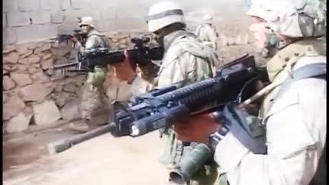 Marines taking Fallujah with FORCE from enemy | Marines in combat firefight