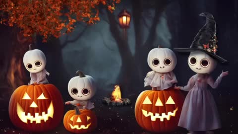 Halloween Ambience With Relaxing Peaceful Music And Crackling Sound Of Bonfire In Forest| Enchanting