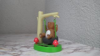 Solar Toy: Funny Bear On A Swing