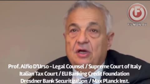 Prof Alfio D'urso, Italian lawyer, reading the affidavit of Arturo D'Elia