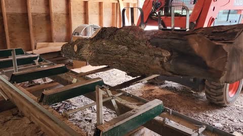 Sawmill Day | Part 2 | Setting the Log | first attempt was not good lol 😆