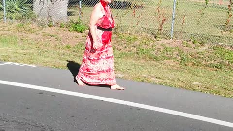 Pensacola, FL Woman Walking Down Highway with Huge Cut in Her Neck