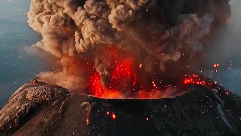 Fuego volcano eruption close up In Guatemala