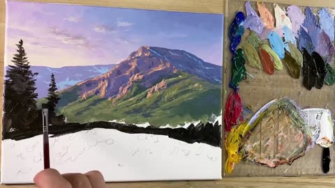 Come and follow the teacher to paint acrylic landscape paintings, I believe you can too