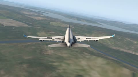 X-Plane 11 Shortest 747 Flight Ever on low graphics settings using laptop