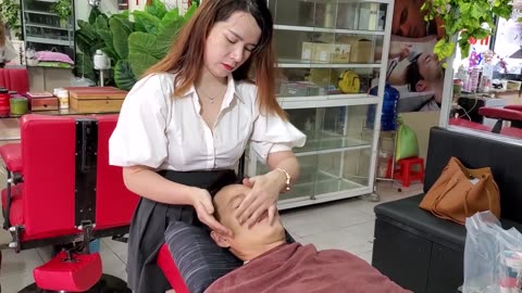 Ear waxing, face shaving, acne removal, massage, perfect relaxation service for men