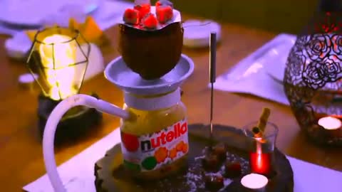 Hookah made from Nutella chocolate is very cool 😍😍😍🔥😍