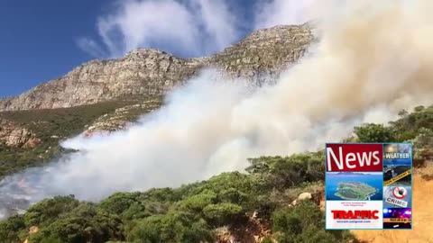 Table Mountain, Cape Town, SA is on FIRE