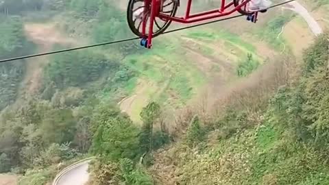 Bungee Jumping With Rope In Beautiful