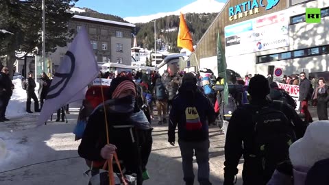 Time is up for rich & powerful - Hundreds protest against WEF in Davos