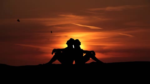 Lovers in the sunset