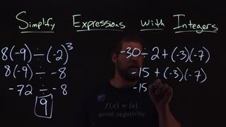 How to Simplify Expressions with Integers | Two Examples | Part 2 | Minute Math