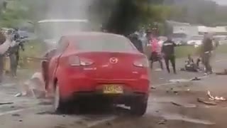 Grave accidente entre dos vehículos en la vía Tunja - Bogotá